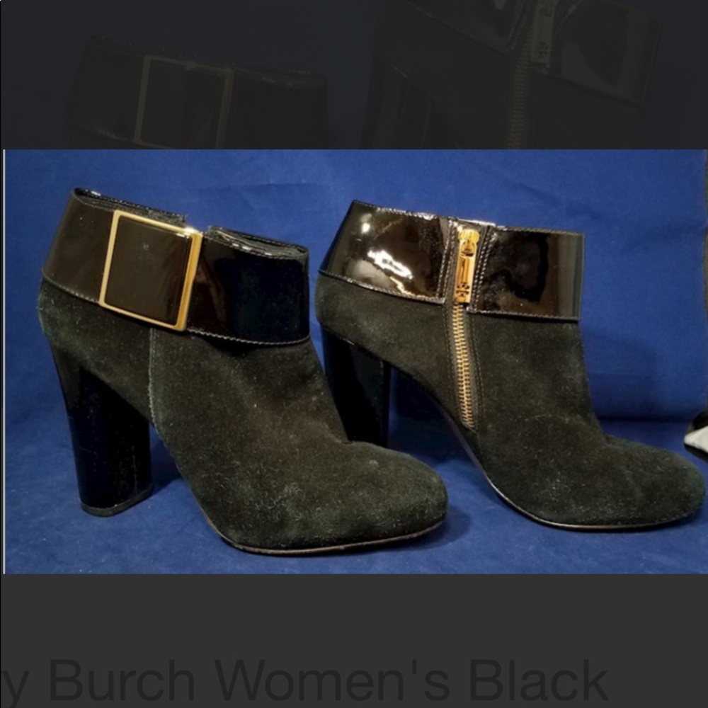 Tory Burch high heel suede black boots size 9.5